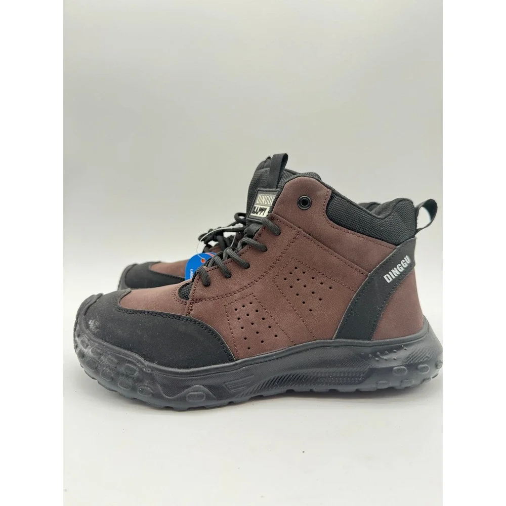 Dinggu Tappy Work Boots Brown Black‎ Men's Size 8 Lace Up Casual Hiking